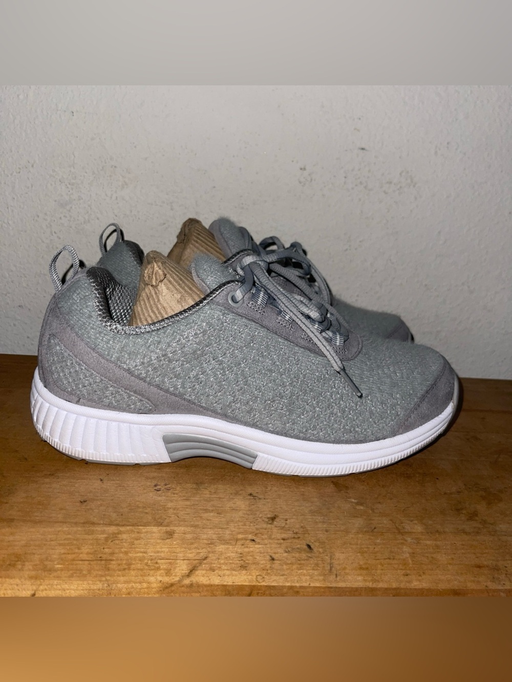 Orthofeet Coral Wool Shoes Womens 7B Gray Walking Comfort Orthopedic Sneakers